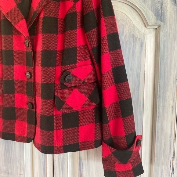Relativity Outerwear Red and Black Buffalo Plaid Jacket - Picture 4 of 13